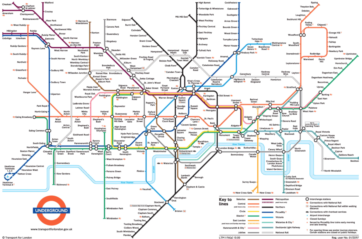 Harold Hutchinson-London Underground Map 1959