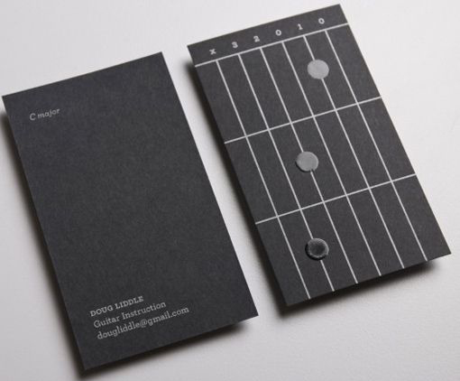 guitar business card